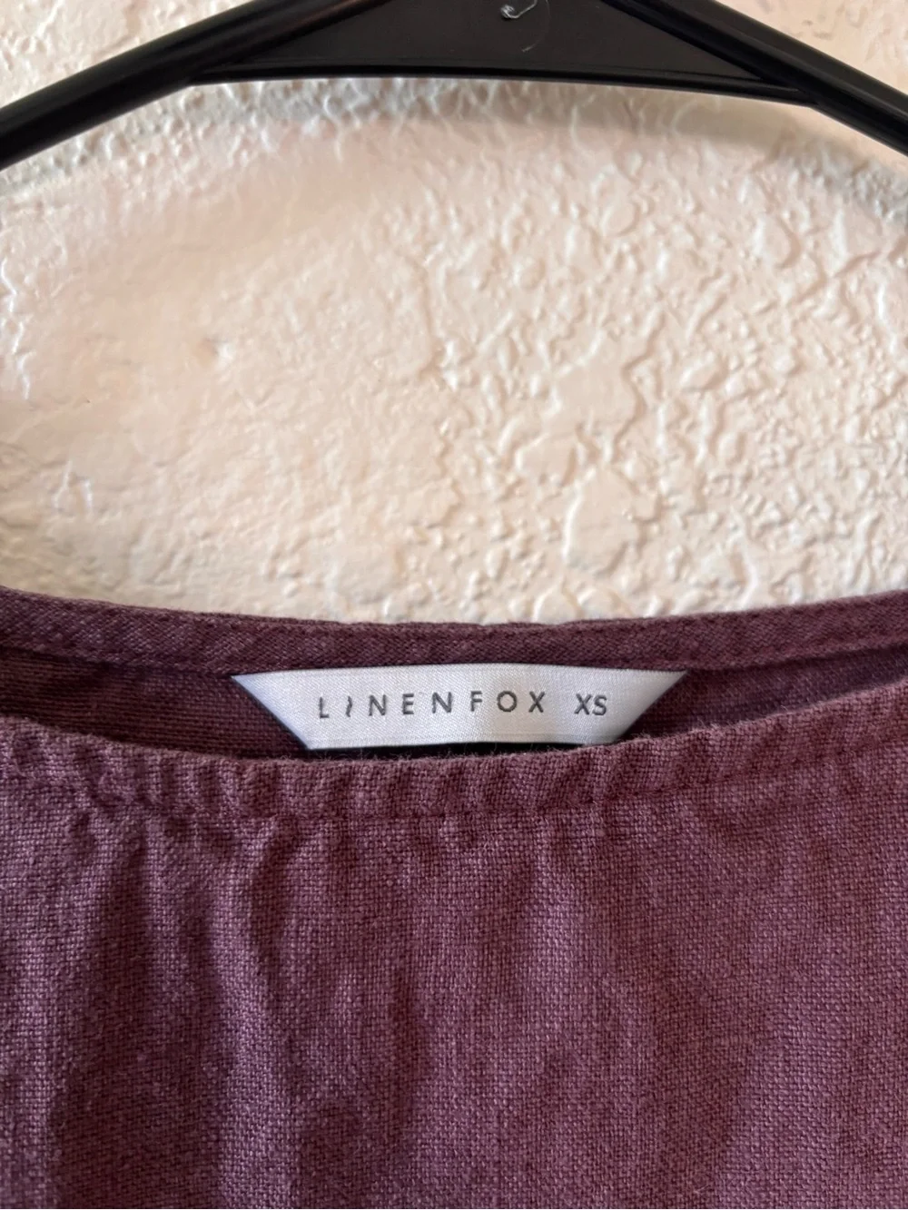 Linen Fox Mona Top in Eggplant - Picture 5 of 5